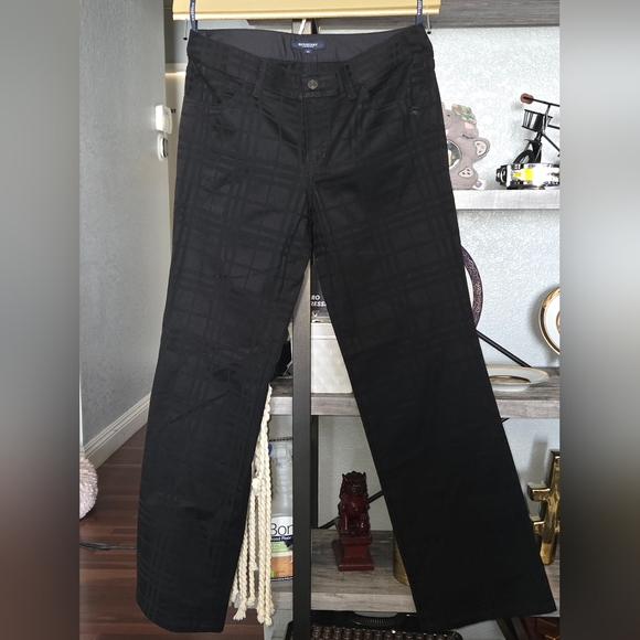 Burberry Black Trousers with Button Detail 97% Cotton 3%...